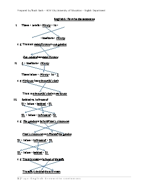 Rewrite the sentences - English 6